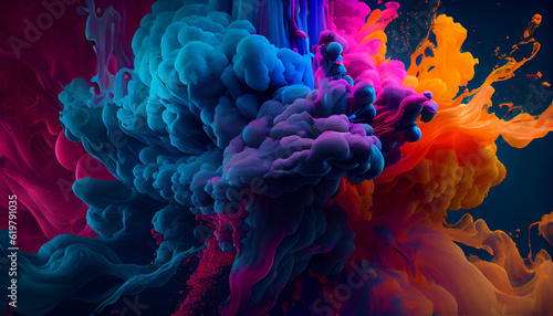beautiful vivid colors background Generative Ai technology