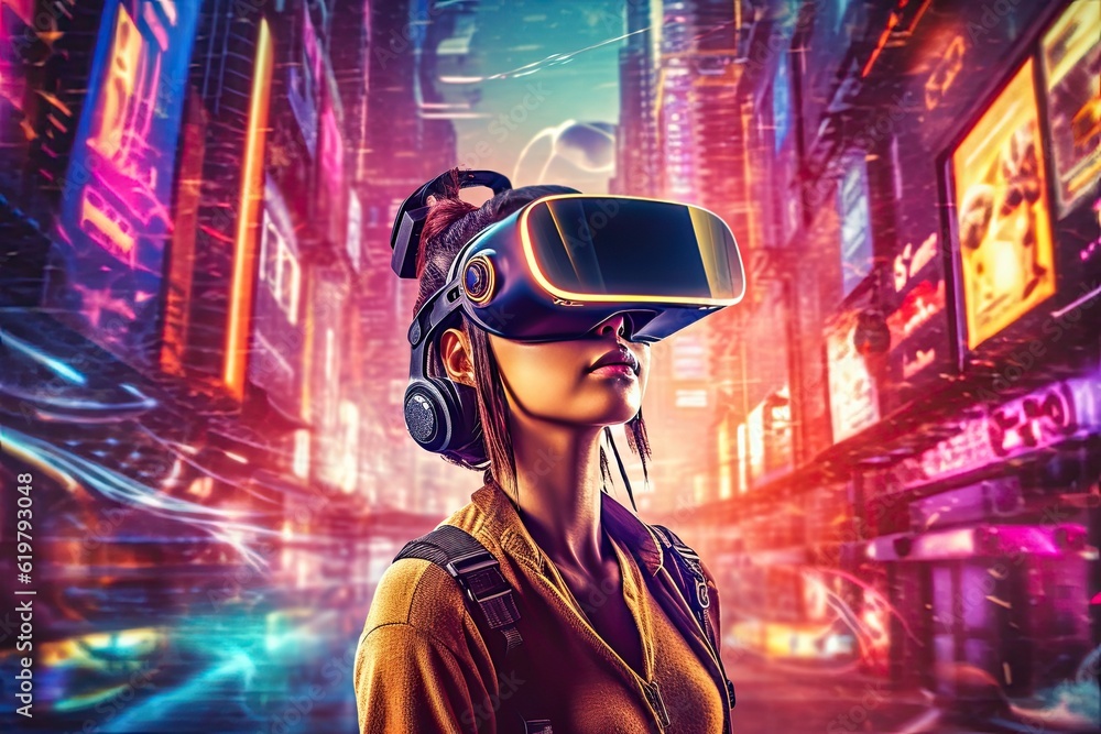 World of virtual and augmented reality. Generative AI World of virtual and augmented reality. Generative AI