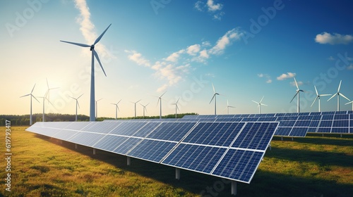 Solar panels and wind turbines are examples of renewable energy sources with generative ai