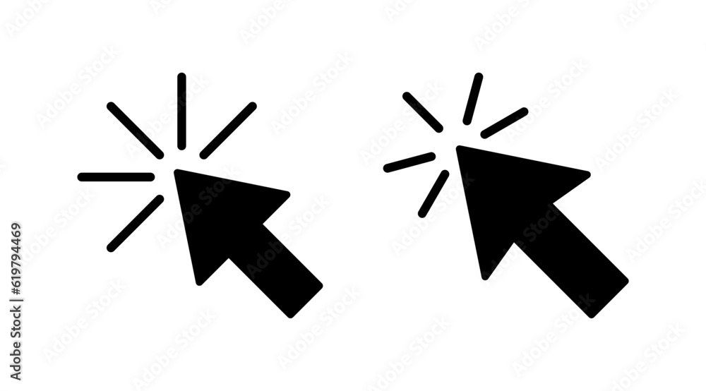 Click icon vector. cursor icon vector. pointer sign Click icon vector. cursor icon vector. pointer sign