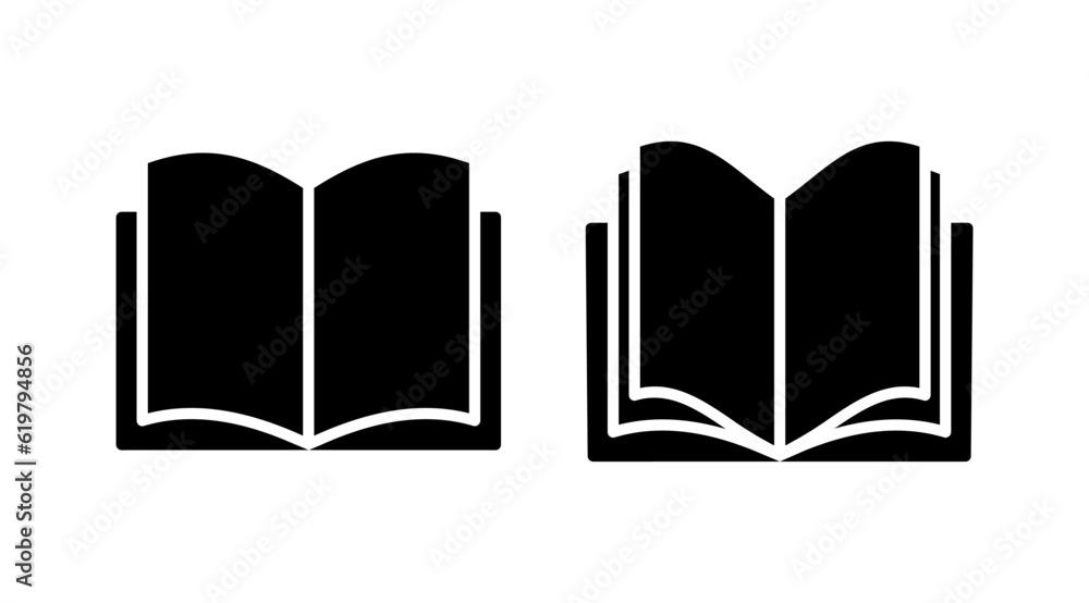Book icon vector. Open book vector icon. Book icon vector. Open book vector icon.