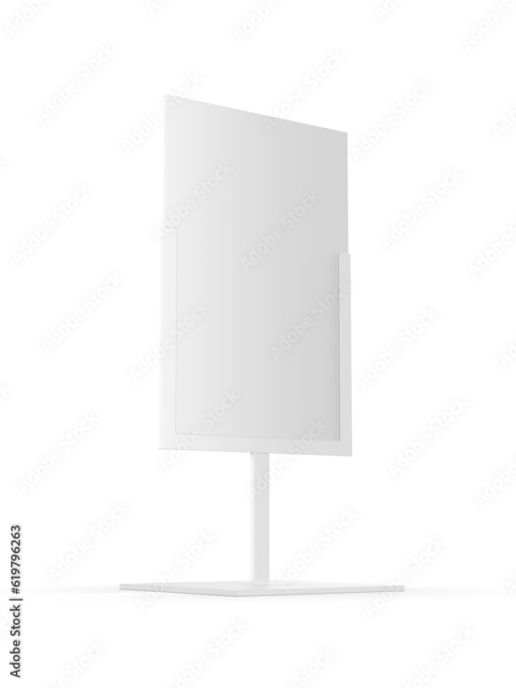 Free Standing Poster Display Holder Metal Stand. 3d Illustration. Free Standing Poster Display Holder Metal Stand. 3d Illustration.
