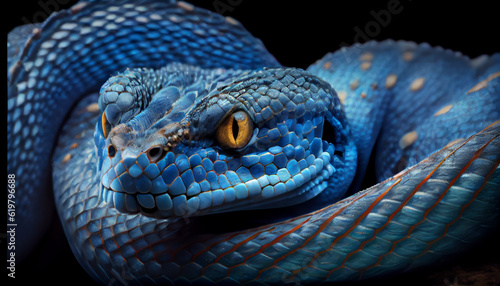 close up to snake Generated Ai technology © Creative artist1