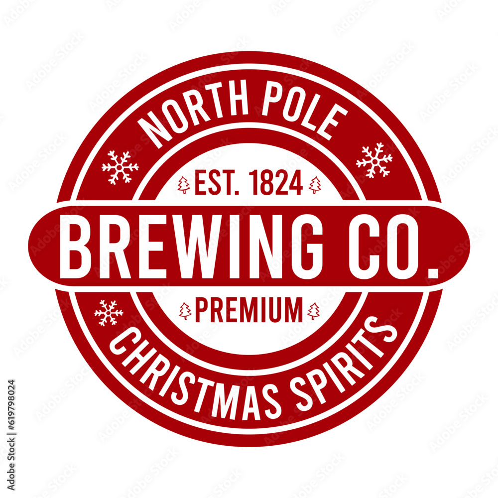 North Pole Est. 1824 Brewing Co. Premium Christmas Spirits Svg