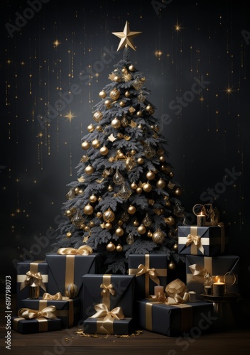 christmas tree and gifts