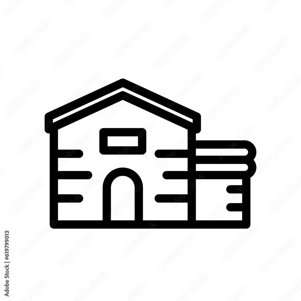 lodge line icon illustration vector graphic. Simple element illustration vector graphic, suitable for app, websites, and presentations isolated on white background lodge line icon illustration vector graphic. Simple element illustration vector graphic, suitable for app, websites, and presentations isolated on white background