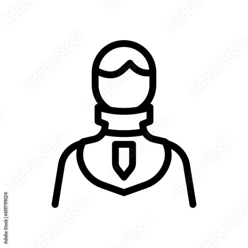 neck protector line icon illustration vector graphic. Simple element illustration vector graphic, suitable for app, websites, and presentations isolated on white background