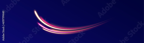 Creative vector illustration of flying cosmic meteor, planetoid, comet, fireball. Concept of leading in business, Hi tech products, warp speed wormhole science vector design.