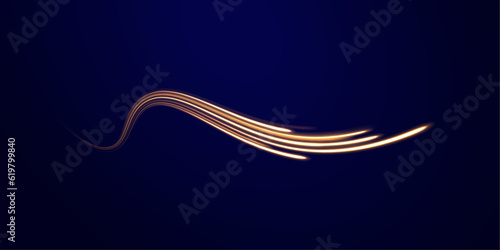 Creative vector illustration of flying cosmic meteor, planetoid, comet, fireball. Concept of leading in business, Hi tech products, warp speed wormhole science vector design. 