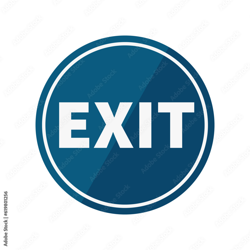 Exit Button In Blue Color Circle Shape
Exit Button In Blue Color Circle Shape