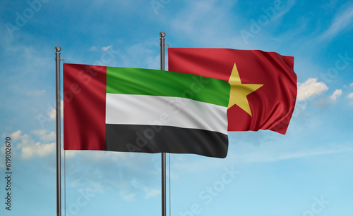 Vietnam and United Arab Emirates, UAE flag