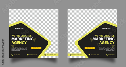 Corporate and digital business marketing promotion post design or social media banner minimal and modern	