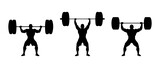 A person lifting heavy weight silhouette black filled vector Illustration icon