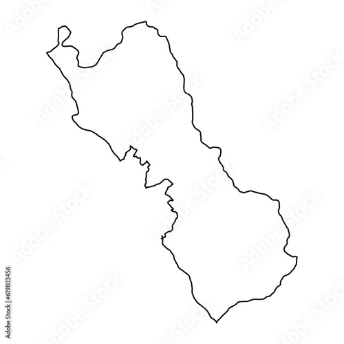 Lima map, region in Peru. Vector Illustration.