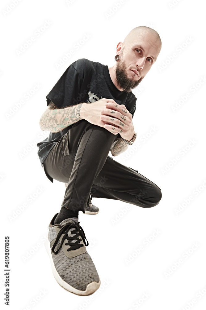 Naklejka premium male rock musician