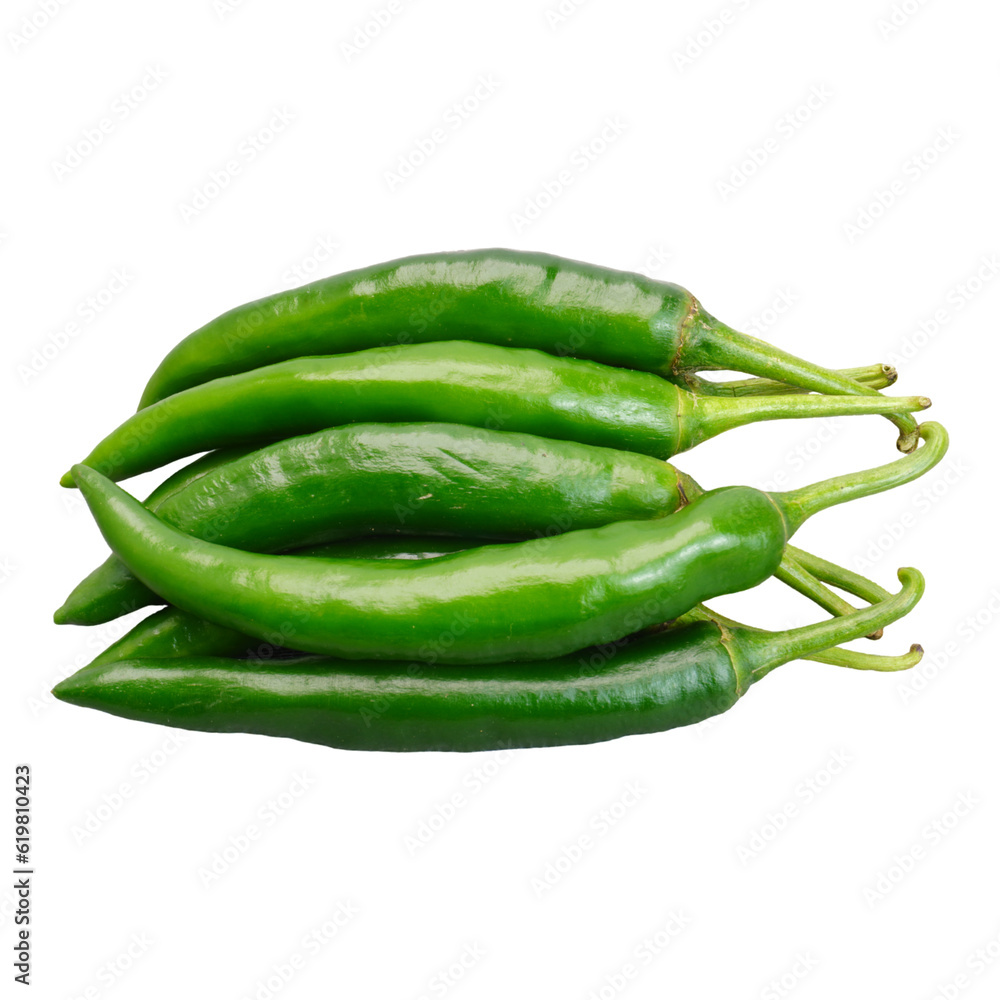Green Chili Pepper Isolated, Transparent Background Green Chili Pepper Isolated, Transparent Background