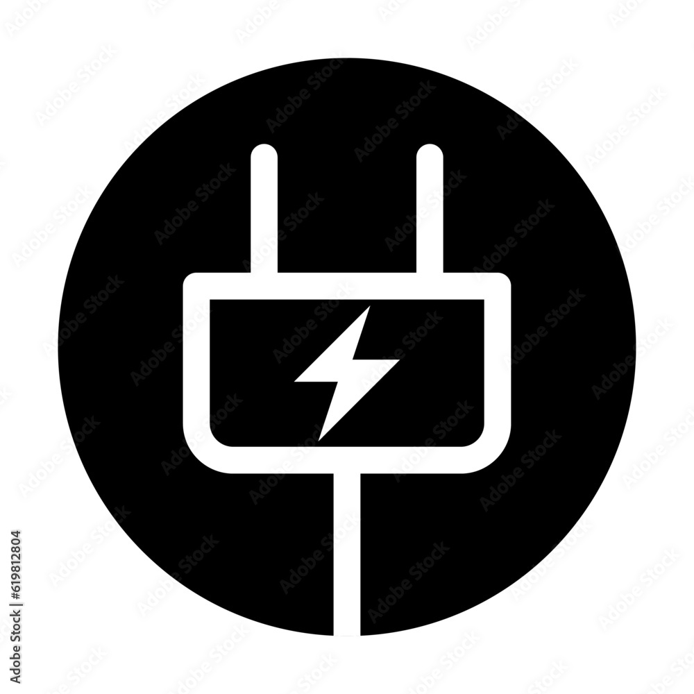 Charging outlet icon. Plug icon on charging. Vector. Charging outlet icon. Plug icon on charging. Vector.