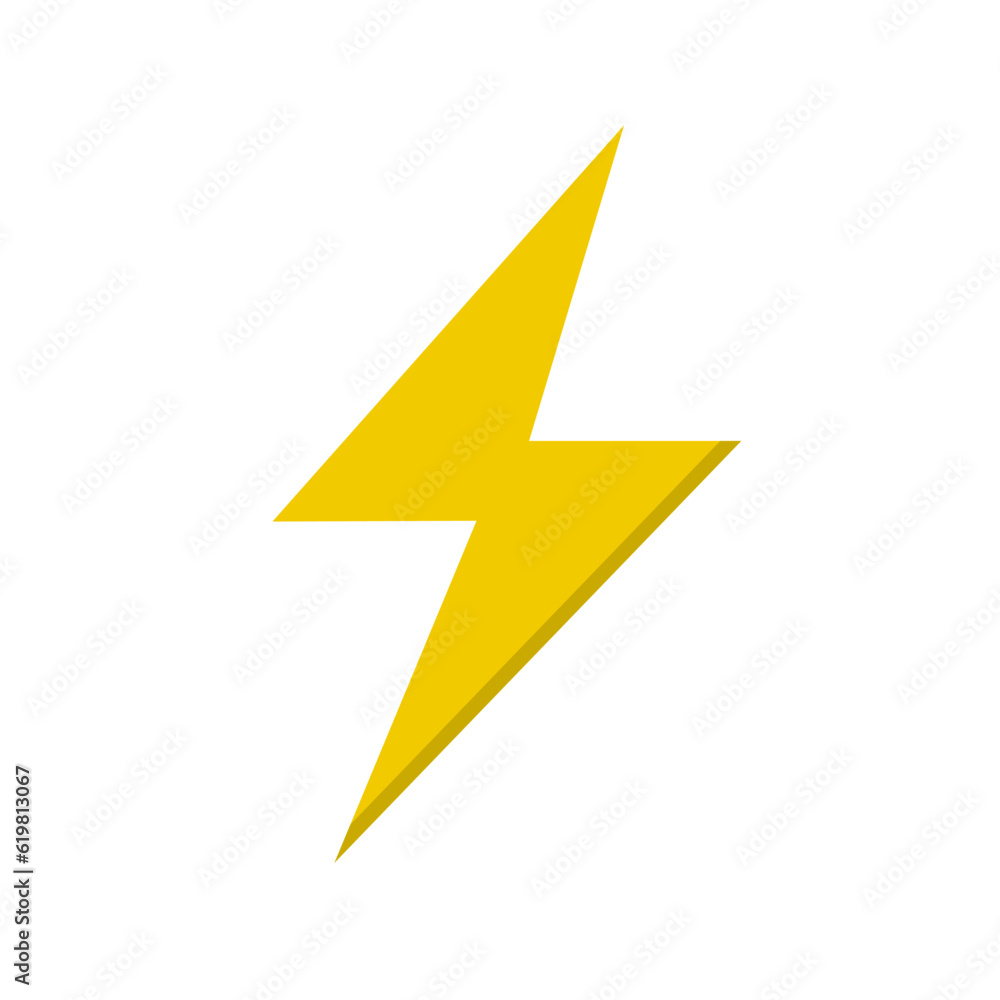 Flat design electric energy icon. Vector. Flat design electric energy icon. Vector.