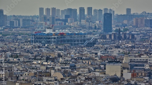 Panorama Paryża z centrum Pompidou