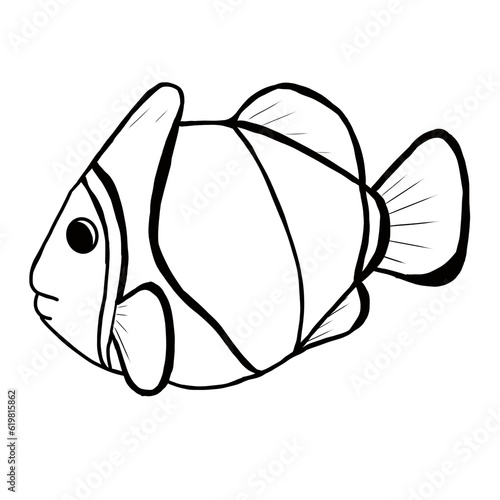 Nemo fish lined drawing.