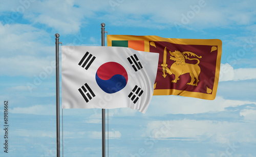 Sri Lanka and South Korea flag