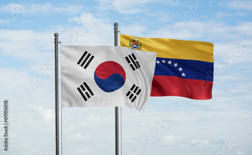 Venezuela and South Korea flag