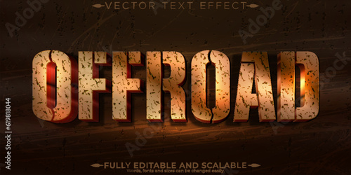 Offroad text effect, editable rally and 4x4 text style