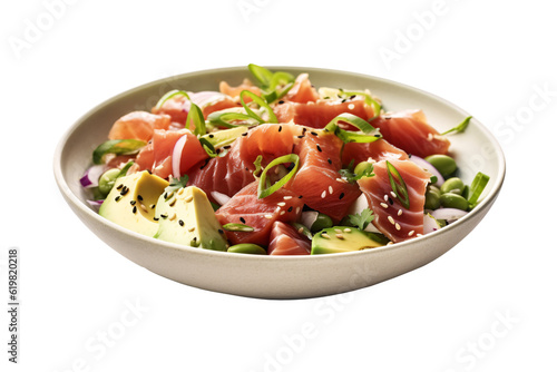 Poke salad on plate © Dotpolkadot234