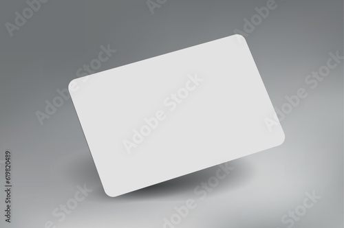 Realistic floating business card template mockup with shadows. illustration