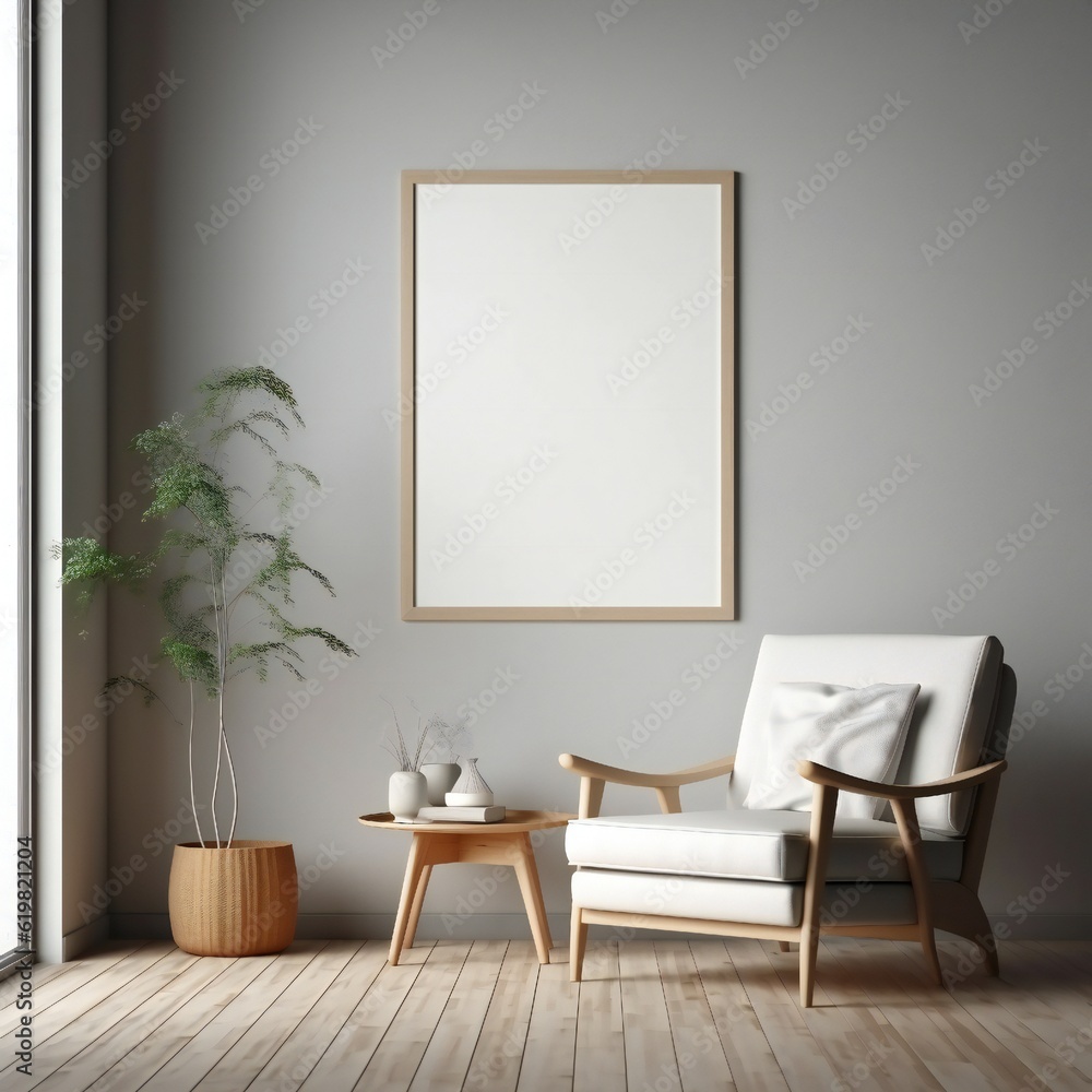 Blank white photo art frame mock up design showcase in modern bathroom Generative AI Blank white photo art frame mock up design showcase in modern bathroom Generative AI