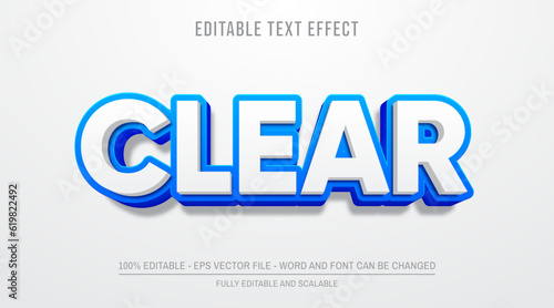 Editable text effect clear