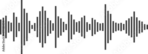 Audio equalizer in line style. Music tone effect