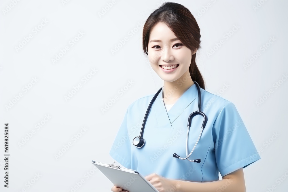 Doctor woman adult standing straight in hospital office Doctor woman adult standing straight in hospital office