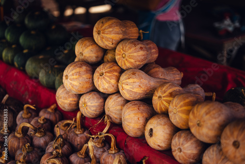 Pumpkins at a street market