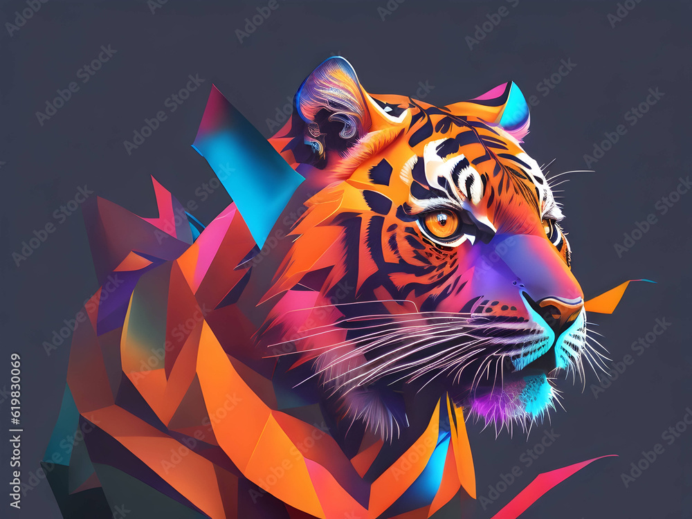 Discover stunning illustrations of colorful tigers on Adobe Stock. Bring your designs to life with vibrant visuals that showcase the majestic beauty of these magnificent creatures.