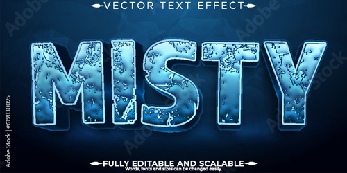 Misty horror text effect, editable  foggy and scary text style