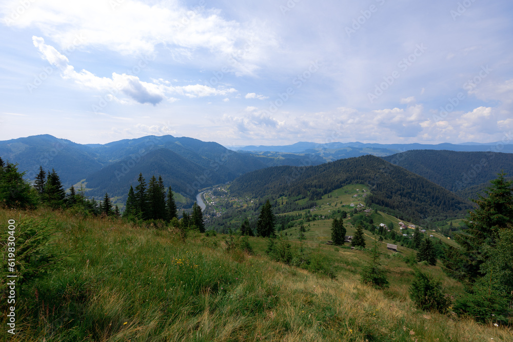 Carpathian mountains in the summer