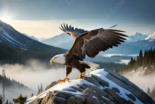bald eagle ready for hunt generated by AI tool © Muhammad