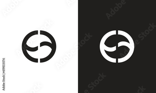 EY logo ambigram, monogram unique logo, black and white logo, premium elegant logo, letter EY Vector