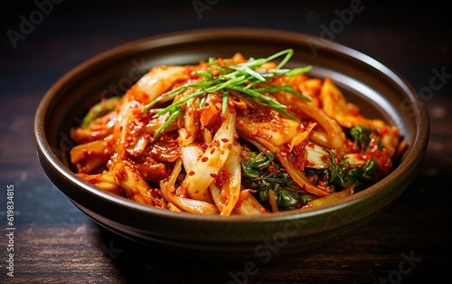 Kimchi Korean dish. Generative AI