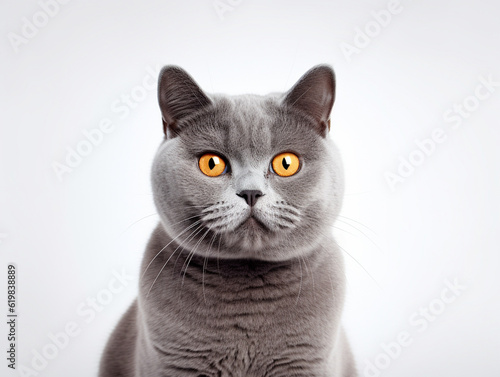 A Portrait of A British Shorthair Cat