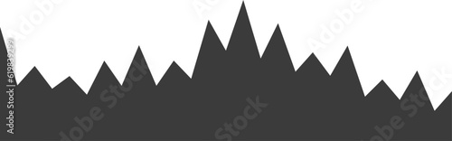 Black volume chart. Sound wave voice effect