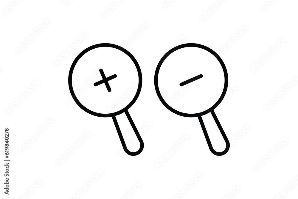 Zoom In and Zoom Out Icon. search, Magnifying glass. Line icon style design. Simple vector design editable Zoom In and Zoom Out Icon. search, Magnifying glass. Line icon style design. Simple vector design editable