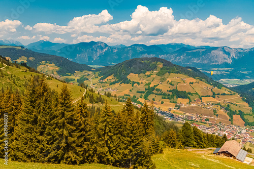 Alpine summer view at Mount Markbachjoch, Niederau, Wildschoenau, Tyrol, Austria