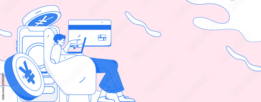 Internet finance and wealth management investment vector concept operation interactive illustration
Internet finance and wealth management investment vector concept operation interactive illustration