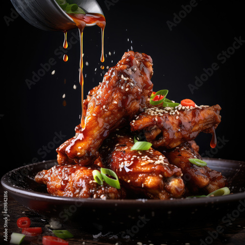 Korean fried chicken wings generative ai