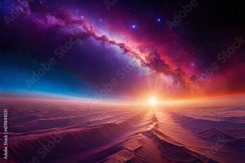 most beautiful spcae, galaxy, milky way wallpaper Generative Ai