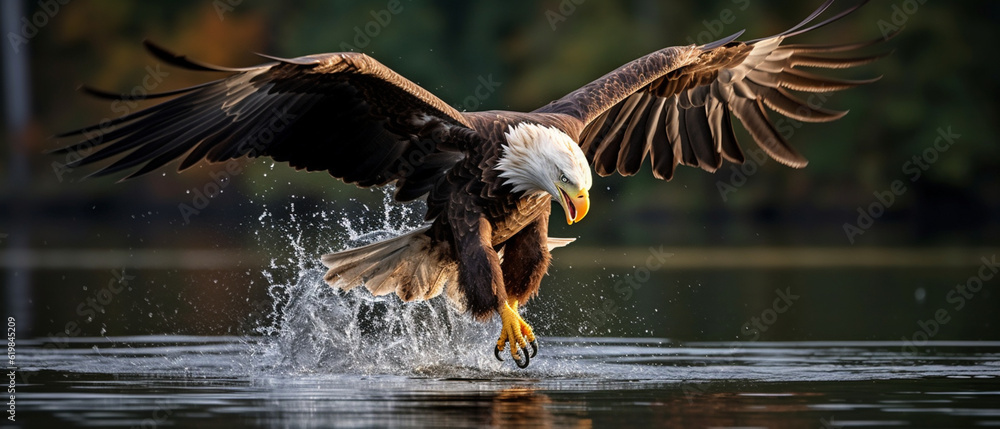 custom made wallpaper toronto digitalBald eagle catching fish
