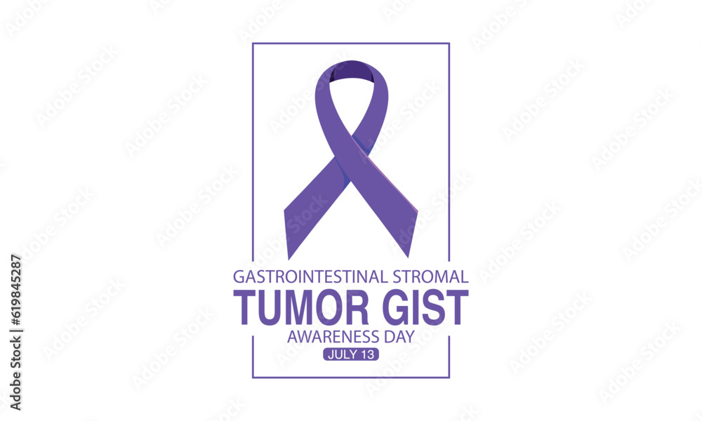 Gastrointestinal Stromal Tumor GIST awareness day is observed every year in July 13, Lavender or violet color ribbon Cancer Awareness Product. Gastrointestinal Stromal Tumor GIST awareness day is observed every year in July 13, Lavender or violet color ribbon Cancer Awareness Product.