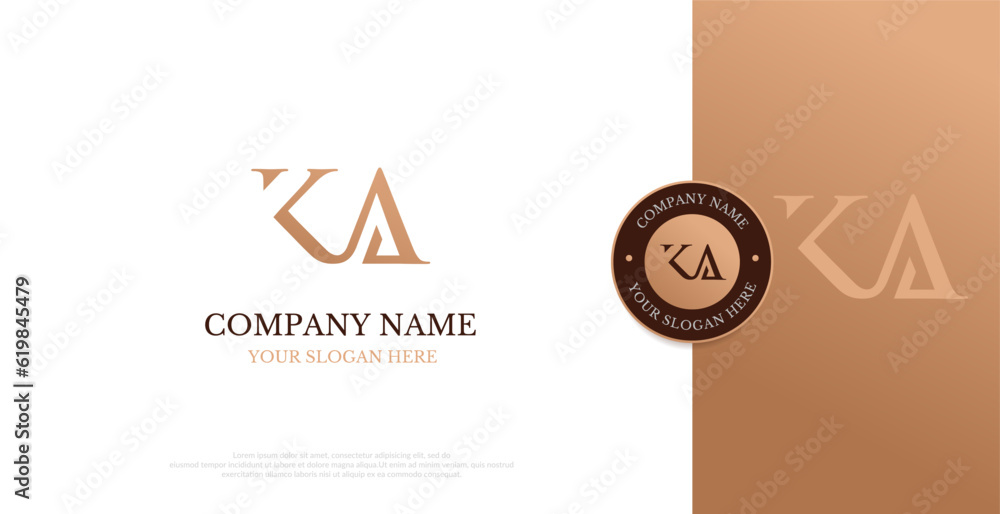 Initial KA Logo Design Vector 